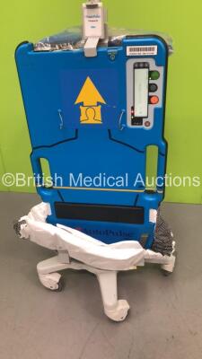 Zoll AutoPulse Resuscitation System Model 100 on Stand with 1 x Battery on Zoll Transporter Stand (Powers Up) * SN 23737 * * Mfd 2015 * - 4