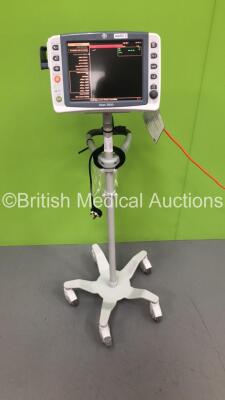 GE Dash 2500 Patient Monitor on Stand with SpO2,ECG and NIBP Options (Powers Up) * SN SCG09088073WA * * Mfd 2009 *