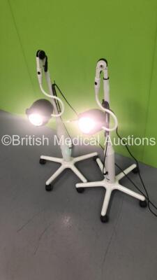 2 x Daray Lighting Patient Examination Lights on Stands (Both Power Up) * Equip No N/A * - 2