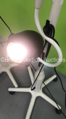 2 x Daray Lighting Patient Examination Lights on Stands (Both Power Up) * Equip No N/A * - 3