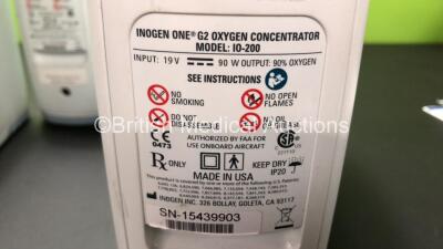 5 x Inogen One G2 Oxygen Concentrator Model 10-200 with 5 x Power Supplies (All Power Up) - 7