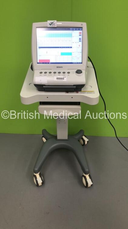Edan F9 Fetal Monitor on Stand (Powers Up - Marks on Screen / Cracks on Surround) ***IR134***
