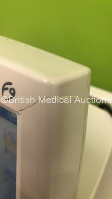 Edan F9 Fetal Monitor on Stand (Powers Up - Marks on Screen / Cracks on Surround) ***IR134*** - 4