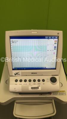 Edan F9 Fetal Monitor on Stand (Powers Up - Marks on Screen / Cracks on Surround) ***IR135*** - 2