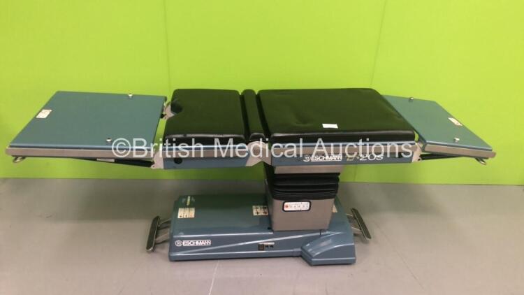 Eschmann T-20s Electric Operating Table Ref with Cushions * 2 x Missing Cushions * (Powers Up and Tested Working) * SN