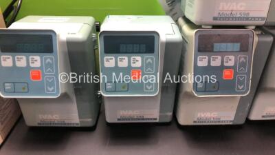 Job Lot Including 8 x Ivac Model 598 Volumetric Pumps, 2 x Graseby 500 Infusion Pumps and 1 x Cardinal Health Alaris GW Infusion Pump - 4