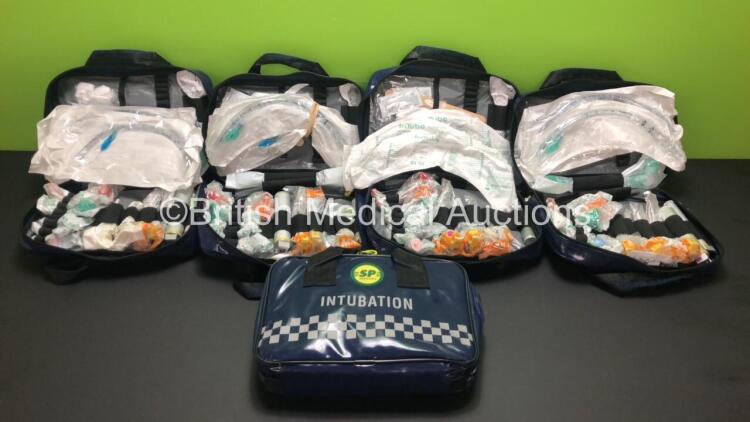 5 x SP Services Intubation Bags all with Various Intubation Equipment (See Photos for Details)