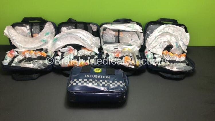 5 x SP Services Intubation Bags all with Various Intubation Equipment (See Photos for Details)