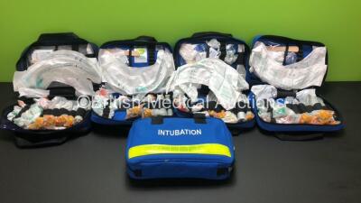 5 x SP Services Intubation Bags all with Various Intubation Equipment (See Photos for Details)
