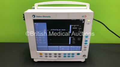 Datex-Ohmeda S5 Compact Anaesthesia Monitor with 1 x M-CAIOV..03 Gas Module with Water Trap (Powers Up with Missing Dial - See Photo)