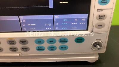 Datex-Ohmeda S5 Compact Anaesthesia Monitor with 1 x M-CAIOV..03 Gas Module with Water Trap (Powers Up with Missing Dial - See Photo) - 2