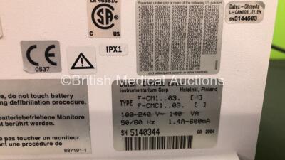 Datex-Ohmeda S5 Compact Anaesthesia Monitor with 1 x M-CAIOV..03 Gas Module with Water Trap (Powers Up with Missing Dial - See Photo) - 6