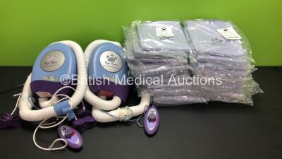 2 x Arizant Bair Paws Patient Adjustable Warming Units (1 x Powers Up, 1 x No Power) with 24 x 3M Bair Paws Warming Gowns