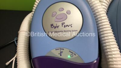 2 x Arizant Bair Paws Patient Adjustable Warming Units (1 x Powers Up, 1 x No Power) with 24 x 3M Bair Paws Warming Gowns - 2