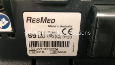 4 x ResMed S9 AutoSet CPAP Units with 1 x H5i Humidifier and 4 x Power Supplies - 4