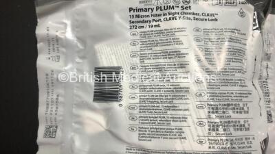 Large Quantity of Consumables Including Icumedical Primary PLUM Set, Secondary Set, Baxter Blood or Blood Components Set and Baxter Colleague Vented Paclitaxel Set (All in Date) - 2