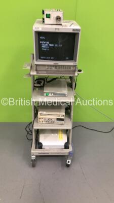 Olympus TC-C1 Clinical Trolley with Sony Trinitron Monitor, Olympus OTV-SC Digital Signal Processor and Sony SVO-9500MDP Video Cassette Recorder (Powers Up) - 2