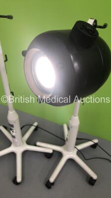 2 x Daray Patient Examination Lamps on Stands (Both Power Up) *S/N 301613 / 301614* - 3