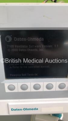Datex-Ohmeda Aestiva/5 Anaesthesia Machine with Datex-Ohmeda 7100 Ventilator Software Version 7.1 with Bellows, Absorber and Hoses (Powers Up - Incomplete - See Pictures) - 3