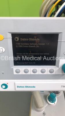 Datex-Ohmeda Aestiva/5 Anaesthesia Machine with Datex-Ohmeda 7100 Ventilator Software Version 7.1 with Bellows, Absorber and Hoses (Powers Up - Incomplete - See Pictures) - 2