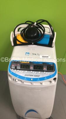 ConMed System 5000 Electrosurgical / Diathermy Unit on Stand with Dome Footswitch (Powers Up) *S/N 04CGP040* - 2