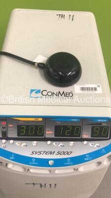 ConMed System 5000 Electrosurgical / Diathermy Unit on Stand with Dome Footswitch (Powers Up) *S/N 04CGP024* - 6