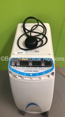 ConMed System 5000 Electrosurgical / Diathermy Unit on Stand with Dome Footswitch (Powers Up) *S/N 04CGP038* - 2