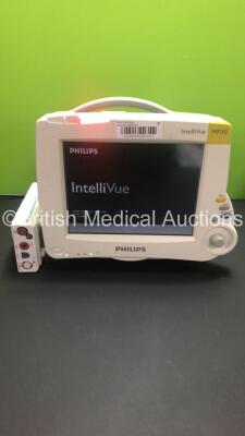 Philips IntelliVue MP30 Patient Monitor M8002A Ref 862135 *Mfd 2010* with Philips M3001A Ref 862442 Module with NBP, SPO2,ECG Resp, Press and Temp Options (Powers Up) *S/N DE72880761 / DE717N7910*