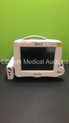 Philips IntelliVue MP30 Patient Monitor M8002A Ref 862135 *Mfd 2010* with Philips M3001A Ref 862442 Module *Mfd 2019* with NBP, SPO2,ECG Resp, Press and Temp Options (Powers Up) *S/N DE72880763 / DE6520J0JN*