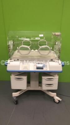 Hill-Rom Air Shields Isolette C2000 Infant Incubator Version 2.06 with Mattress (Powers Up-Power Input Damaged and Window Catch Damaged-See Photos) * SN TJ09184 *