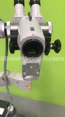 Zeiss OPMI 1-F Colposcope on Stand with 2 x 12,5x Eyepieces,f=137 Attachment and f 250 Lens (Powers Up with Good Bulb-Damaged Light Source Cable-See Photos) * SN 119810 * - 5