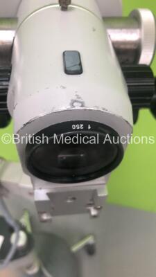 Zeiss OPMI 1-F Colposcope on Stand with 2 x 12,5x Eyepieces,f=137 Attachment and f 250 Lens (Powers Up with Good Bulb-Damaged Light Source Cable-See Photos) * SN 119810 * - 6