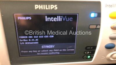 2 x Philips IntelliVue X2 Handheld Patient Monitors Including ECG, SpO2, NBP, Temp, and Press Options Software Revision J.10.53 - H.15.45 *Mfd 2011 - 2009* (Both Power Up) - 5