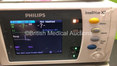 2 x Philips IntelliVue X2 Handheld Patient Monitors Including ECG, SpO2, NBP, Temp, and Press Options Software Revision H.15.45 - H.15.36 *Mfd 2012 - 2008* (Both Power Up) - 5