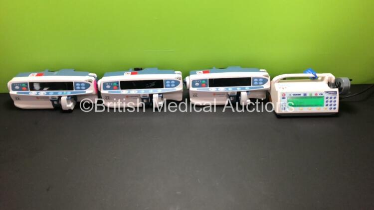 Job Lot Including 3 x CareFusion Alaris CC Syringe Pumps and 1 x Smiths MedFusion 3500 Syringe Pump (All Power Up)