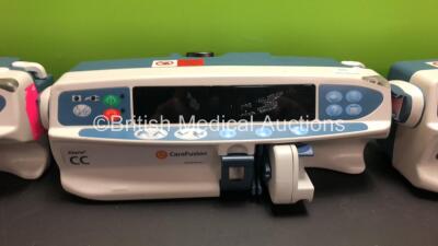 Job Lot Including 3 x CareFusion Alaris CC Syringe Pumps and 1 x Smiths MedFusion 3500 Syringe Pump (All Power Up) - 4