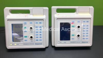 2 x Hemochron Response Whole Blood Coagulation Systems (1 x Powers Up, 1 No Power - Damaged Power Port)