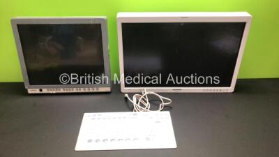 Job Lot Including 1 x Olympus HD LCD Monitor OEV261H, 1 x Olympus OEV191H HD LCD Monitor and 1 x Olympus MAJ-1536 Keyboard