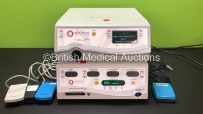 Job Lot Including 1 x Barrx Medical Halo 90 Electrosurgical Generator Version 1.0.18, 1 x Barrx Medical Halo 360 Energy Generator Version 2.OF4.52 and 2 x Barrx Footswitches (All Power Up)