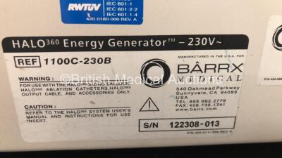 Job Lot Including 1 x Barrx Medical Halo 90 Electrosurgical Generator Version 1.0.18, 1 x Barrx Medical Halo 360 Energy Generator Version 2.OF4.52 and 2 x Barrx Footswitches (All Power Up) - 8