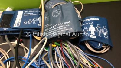 Job Lot of Patient Monitoring Leads Including Philips and Edwards Lifesciences ECG Leads, BP Cuffs and Finger Sensors - 4