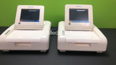 2 x Philips Avalon FM30 Fetal Monitors *Mfd 2012 - 2011* (Both Power Up) *DE53113431 - DE53116613