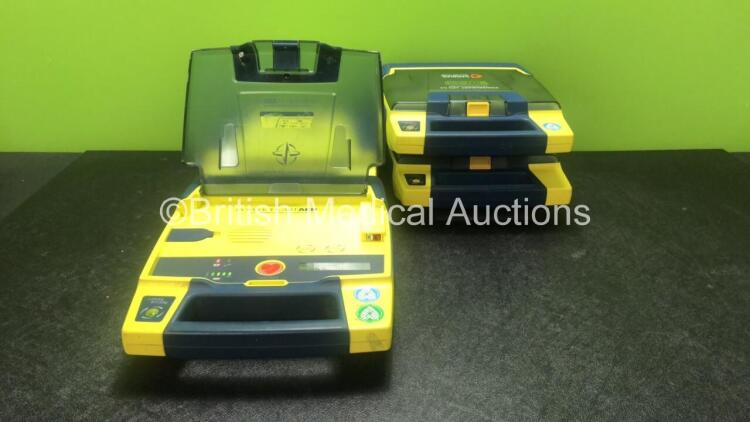 4 x Cardiac Science Powerheart AED G3 Defibrillators (All Power Up when Tested with Stock Battery-Batteries Not Included)