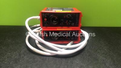 2 x Pneupac 2D MR Compatible Ventilators with Hoses *SN NK59EET, NK69UWS*