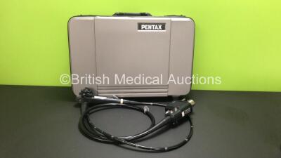 Pentax EG-2990i Video Gastroscope in Case - Engineer's Report : Optical System - Untested, Angulation - No Fault Found, Insertion Tube - No Fault Found, Light Transmission - No Fault Found, Channels - Untested, Leak Check - No Fault Found *A113876* (LP)