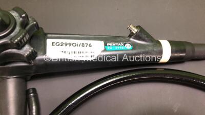 Pentax EG-2990i Video Gastroscope in Case - Engineer's Report : Optical System - Untested, Angulation - No Fault Found, Insertion Tube - No Fault Found, Light Transmission - No Fault Found, Channels - Untested, Leak Check - No Fault Found *A113876* (LP) - 3