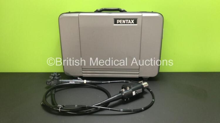 Pentax EG-2990i Video Gastroscope in Case - Engineer's Report : Optical System - Untested, Angulation - No Fault Found, Insertion Tube - No Fault Found, Light Transmission - No Fault Found, Channels - Untested, Leak Check - No Fault Found *A113878* (LP)