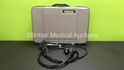 Pentax EG-2990i Video Gastroscope in Case - Engineer's Report : Optical System - Untested, Angulation - No Fault Found, Insertion Tube - No Fault Found, Light Transmission - No Fault Found, Channels - Untested, Leak Check - No Fault Found *A113879* (LP)