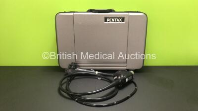 Pentax EG-2990i Video Gastroscope in Case - Engineer's Report : Optical System - Untested, Angulation - No Fault Found, Insertion Tube - No Fault Found, Light Transmission - No Fault Found, Channels - Untested, Leak Check - No Fault Found *A113877* (LP)