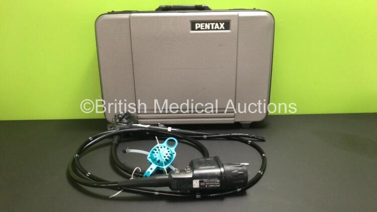 Pentax EC-3490Li Video Colonoscope in Case - Engineer's Report : Optical System - Untested, Angulation - No Fault Found, Light Transmission - No Fault Found, Channels - Untested, Leak Check - No Fault Found *A110741* (LP)